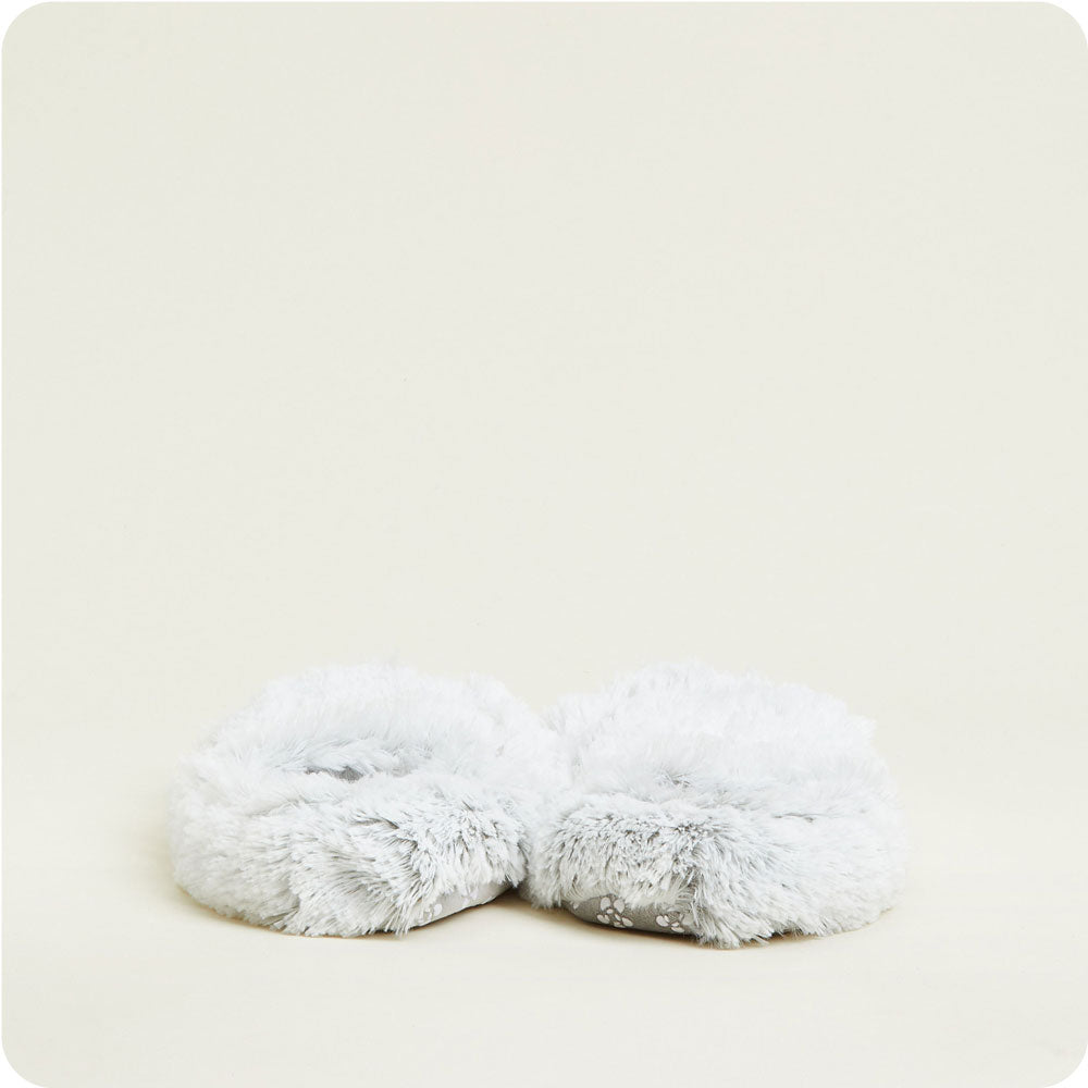 Image 99: Curl up in Style: Gray Marshmallow Warmies Slippers