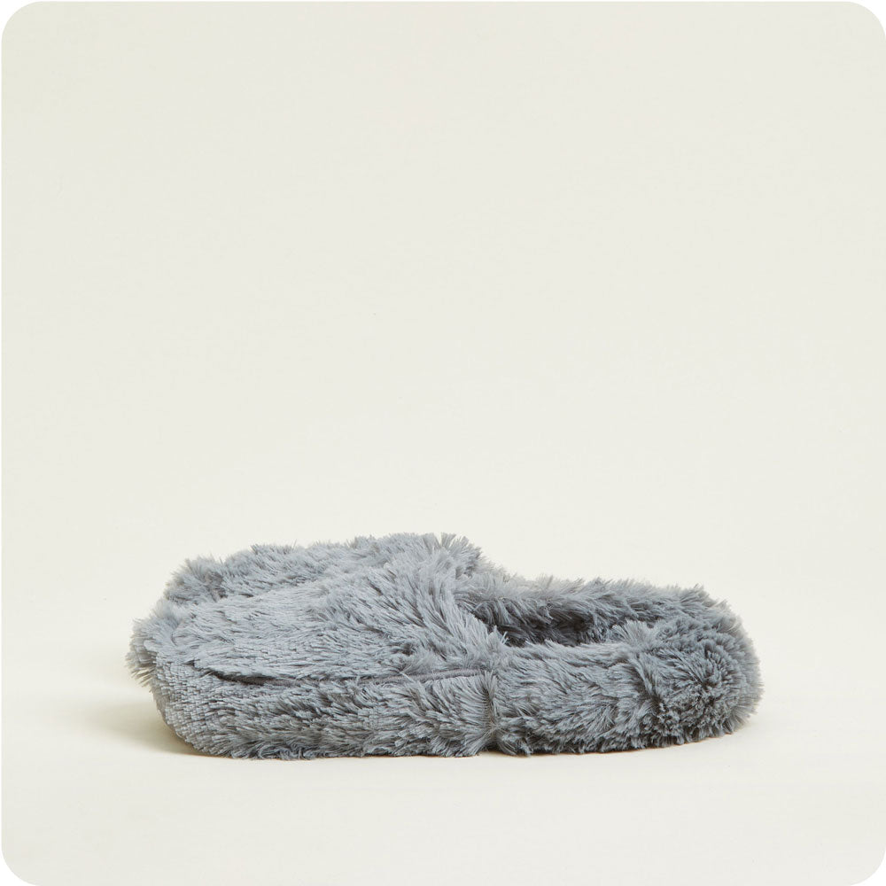 Image 93: Indulge in warmth with Microwavable Gray Slippers by Warmies USA.