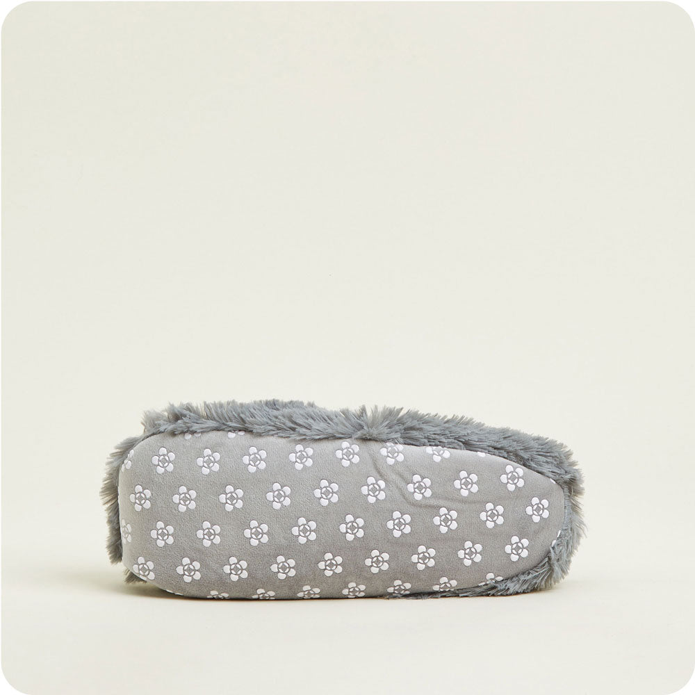 Image 96: Step into comfort with Microwavable Gray Warmies Slippers.