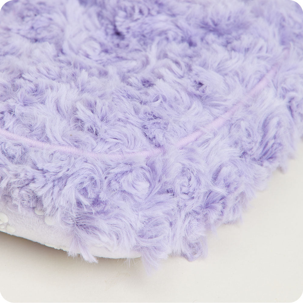Image 93: Microwavable Curly Purple Warmies Slippers - Warmies USA