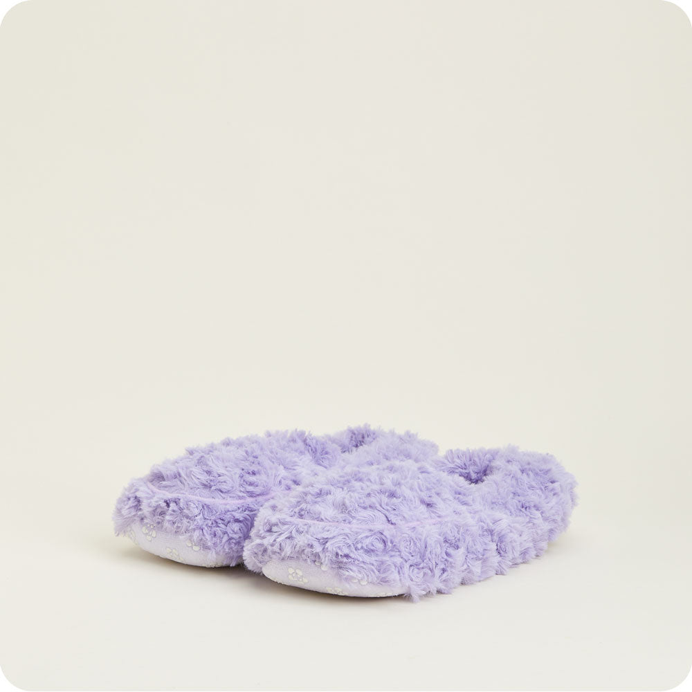 Image 94: Cozy Microwavable Purple Slippers by Warmies USA