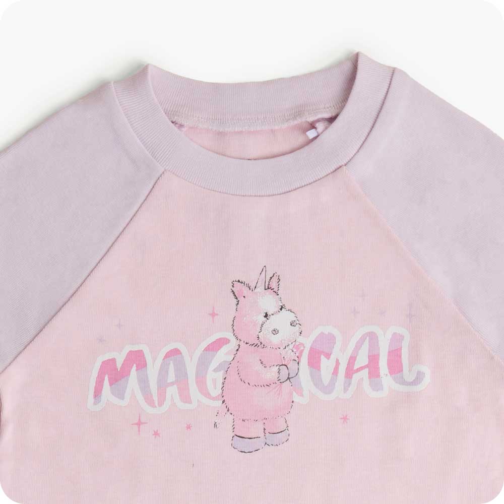 Image 95: Sparkly Unicorn Themed Pajamas Girls - Warmies