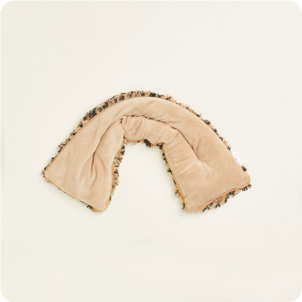 Image 90: Leopard Warmies Neck Wrap: Microwave for stylish warmth and relaxation.