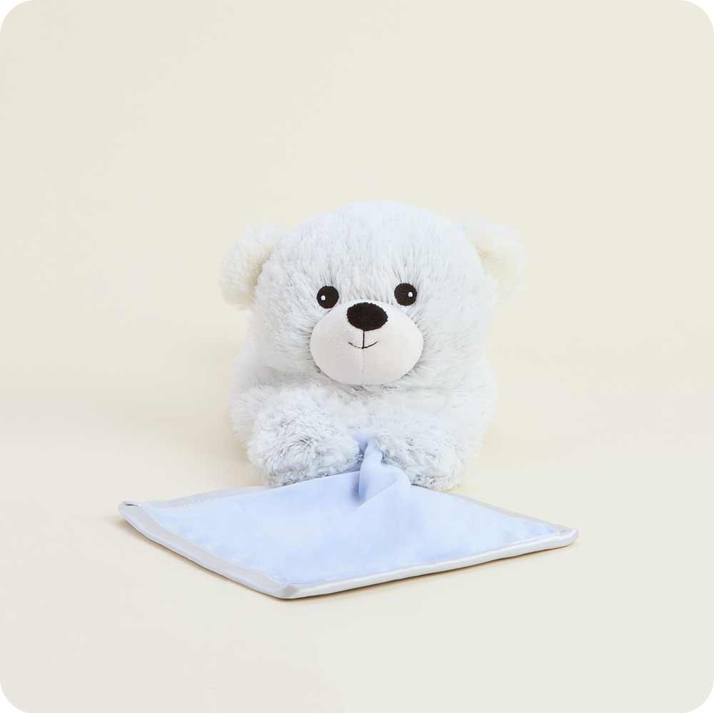 Image 91: Microwavable Marshmallow Bear Infant Security Blanket Stuffed Animal Warmies