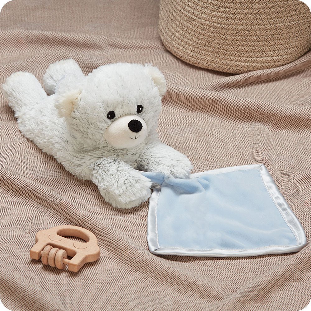 Image 92: marshmallow bear blankie on baby blanket