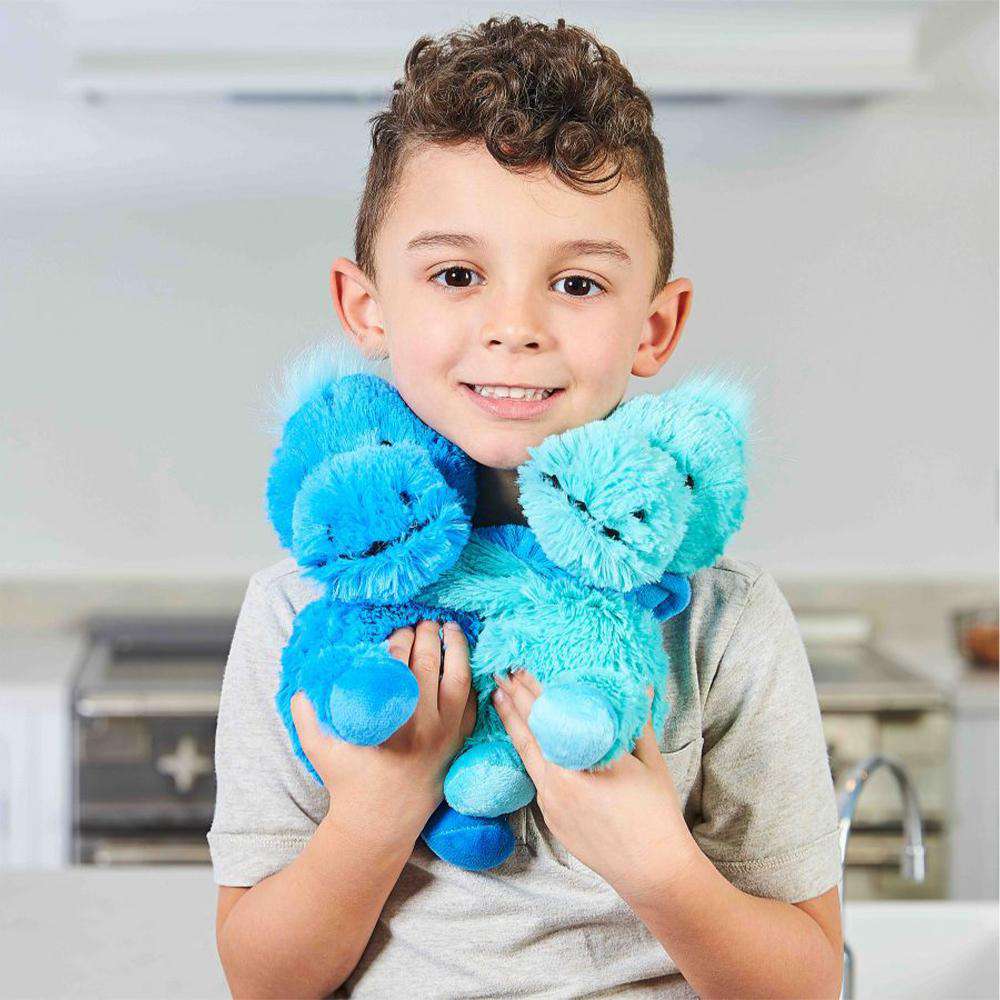 Image 102: Child hugging Cute Weighted Lavender Scented Dinosaur Hugs Stuffed Animal Heating Pad Warmies