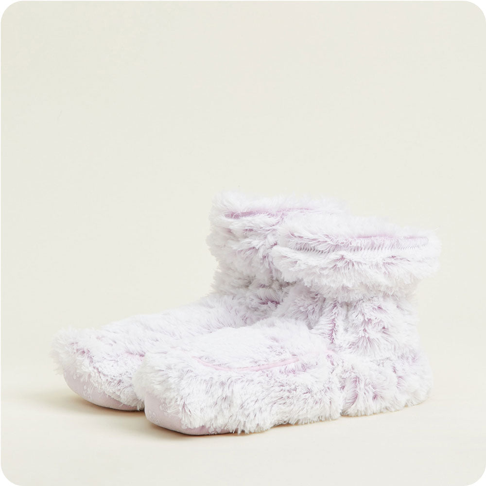 Image 94: Indulge in warmth with Microwavable Lavender Warmies Boots by Warmies USA.