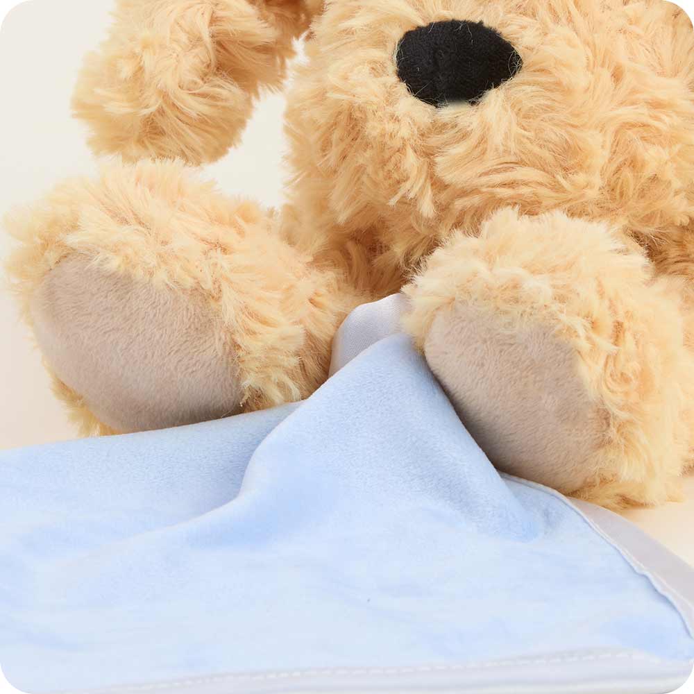 Image 100: Soft Warm Weighted Golden Dog Infant Security Blanket Plush Warmies