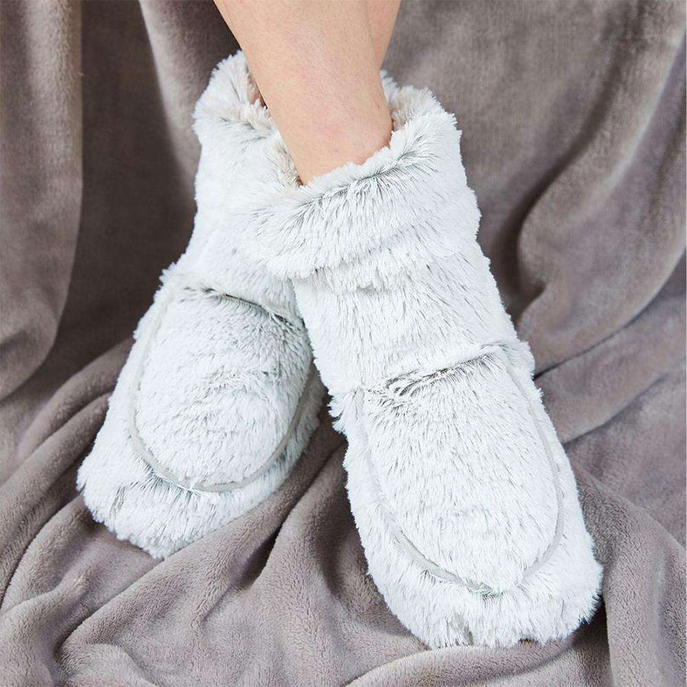 Image 98: Gray Warmies Boots by Warmies USA: Pamper your feet with warmth.