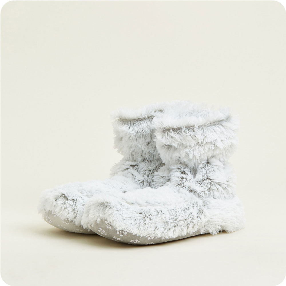 Image 101: Indulge in warmth with Microwavable Gray Warmies Boots by Warmies USA.