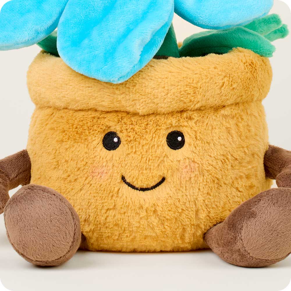 Image 101: Blue Flower Pot Stuffed Animal Warmies
