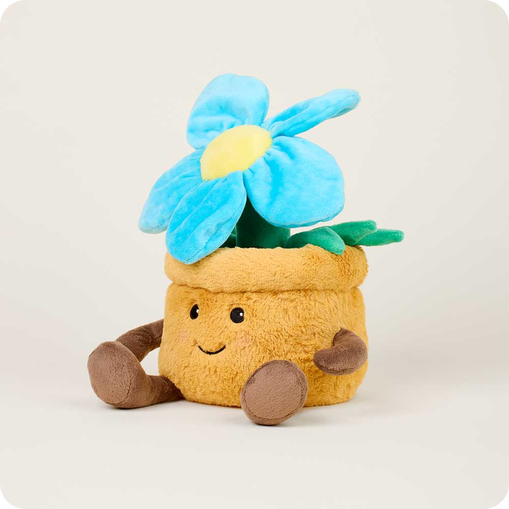 Image 102: Microwavable Blue Flower Pot