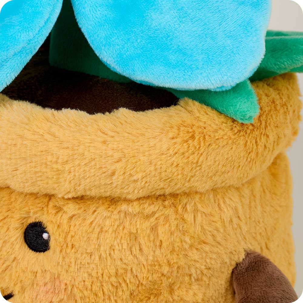Image 105: Soft Warm Weighted Blue Flower Pot Plush Warmies