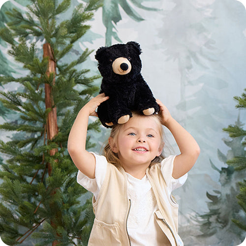 Image 99: black bear warmies lifestyle