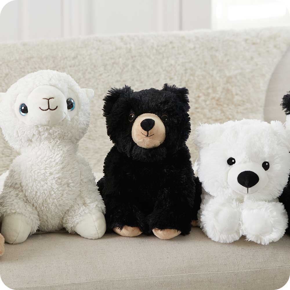 Image 101: Heated Black Bear Plush Warmies
