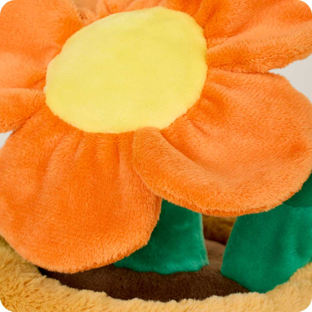 Image 105: Soft Warm Weighted Orange Flower Pot Plush Warmies