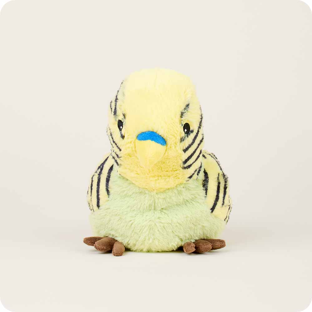Image 100: Microwavable Green Parakeet Stuffed Animal Warmies