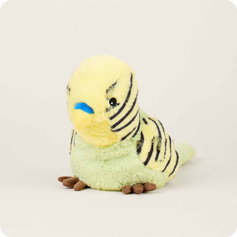 Image 102: Microwavable Green Parakeet Stuffed Animal Warmies