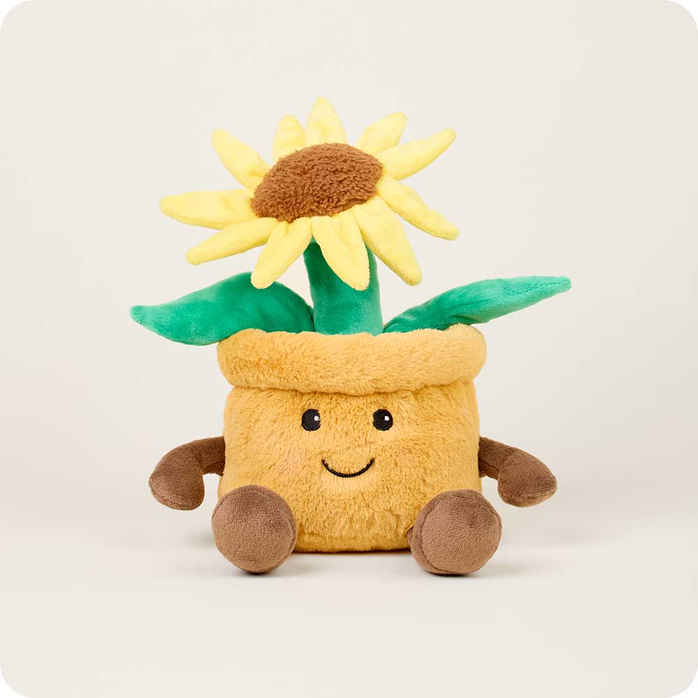 Image 101: Microwavable Yellow Flower Pot Stuffed Animal Warmies