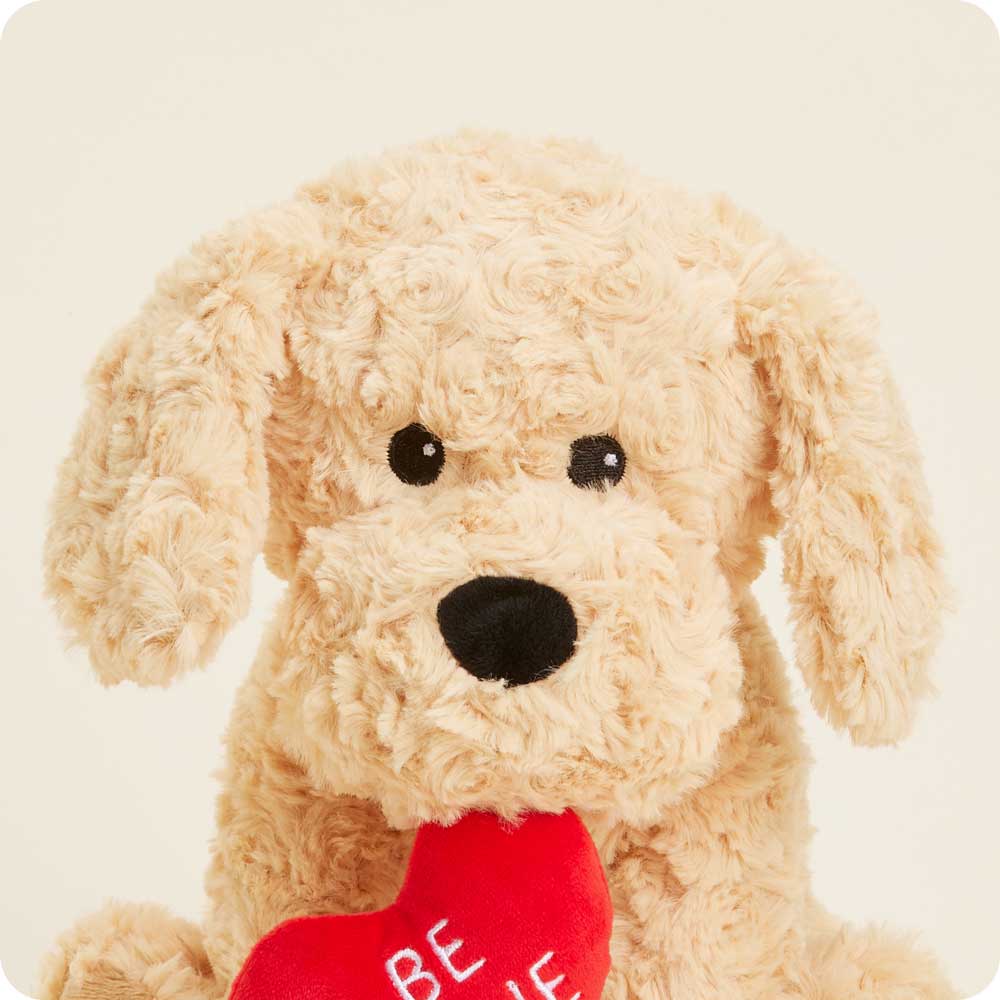 Image 96: Be Mine Golden Dog Stuffed Animal Warmies