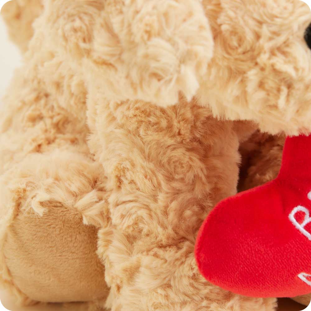 Image 100: Soft Warm Weighted Be Mine Golden Dog Plush Warmies