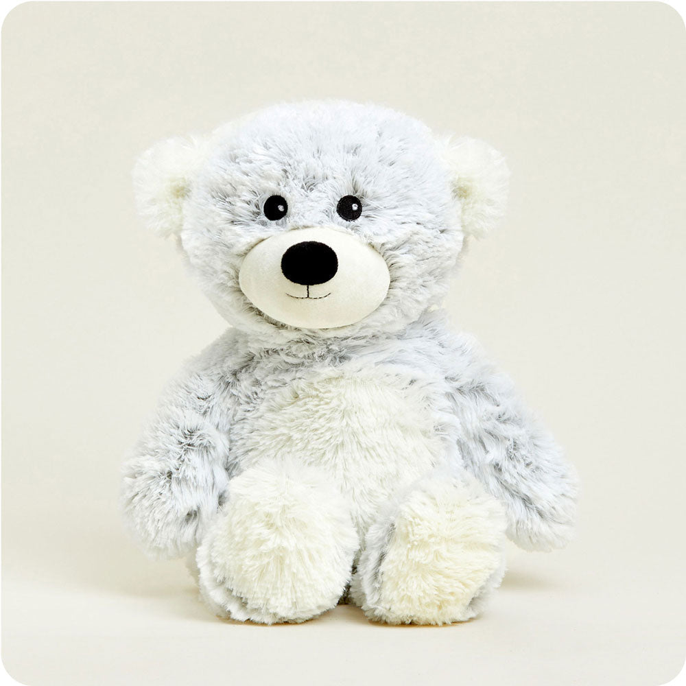 Image 96: Microwavable Gray Marshmallow Bear Stuffed Animal Warmies