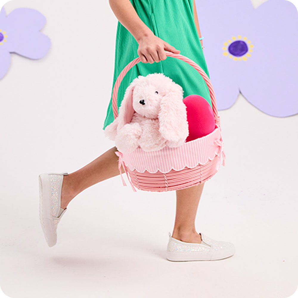 Image 105: pink bunny easter basket lifestyle