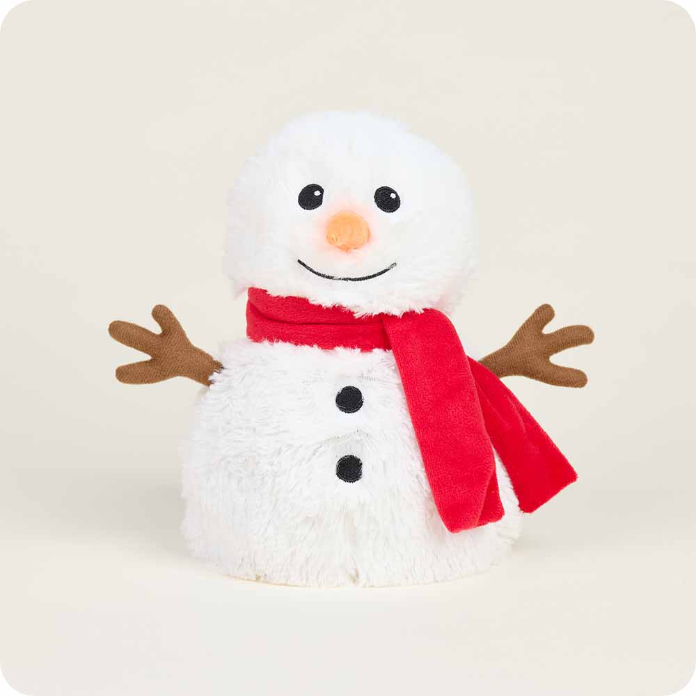 Image 99: Microwavable Red Scarf Snowman Stuffed Animal Warmies