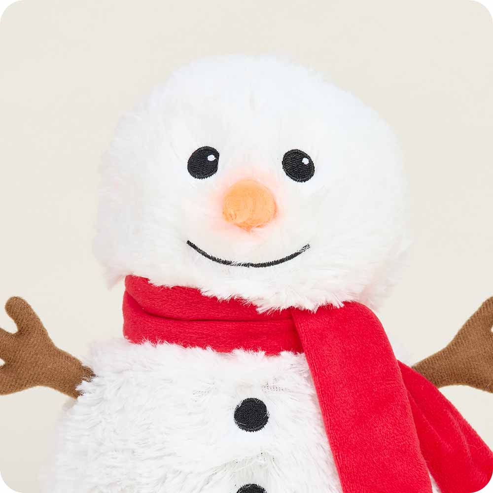 Image 102: Red Scarf Snowman Stuffed Animal Warmies