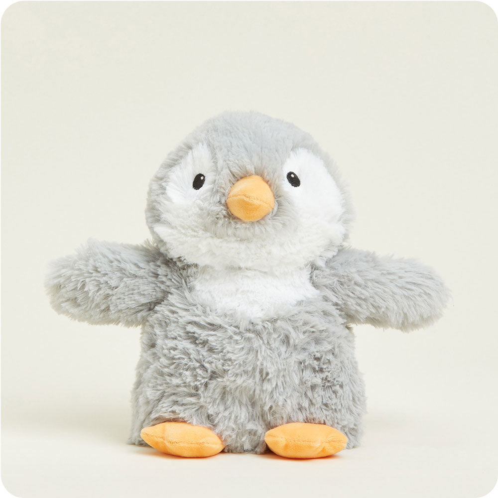 Image 95: Microwavable Gray Penguin Stuffed Animal Warmies