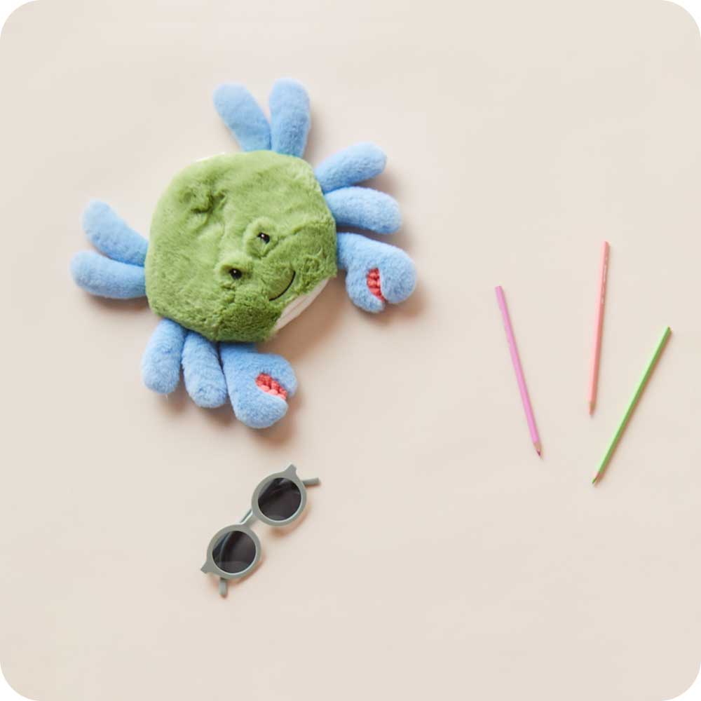 Image 101: Soft Warm Weighted Blue Crab Plush Warmies