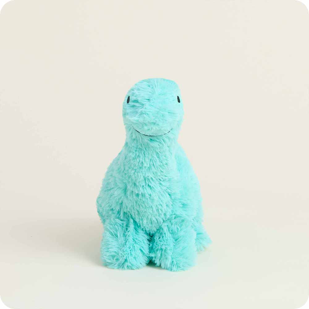 Image 98: Microwavable Teal Long Neck Dino Stuffed Animal Warmies Junior