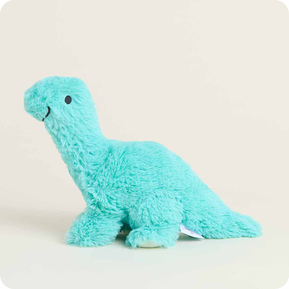 Image 101: Microwavable Teal Long Neck Dinosaur Heating Pad Warmies Junior