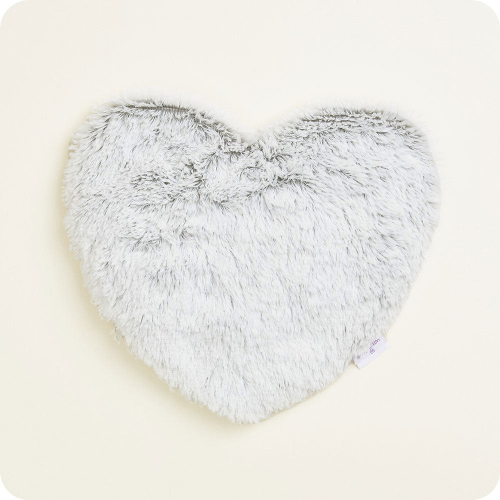 Image 87: Microwavable Marshmallow Gray Warmies Heart Heat Pad - Warmies USA