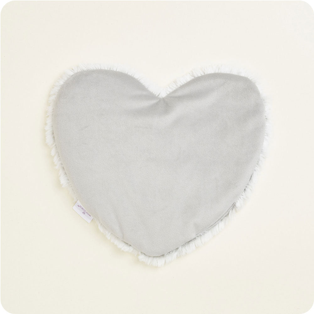 Image 90: Warmies USA: Marshmallow Gray Microwavable Heart Heat Pad