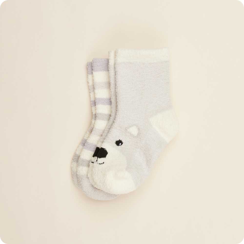Image 107: Marshmallow Bear Crew Socks - Warmies USA