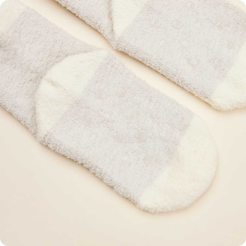 Image 121: Marshmallow Bear Crew Socks - Warmies USA