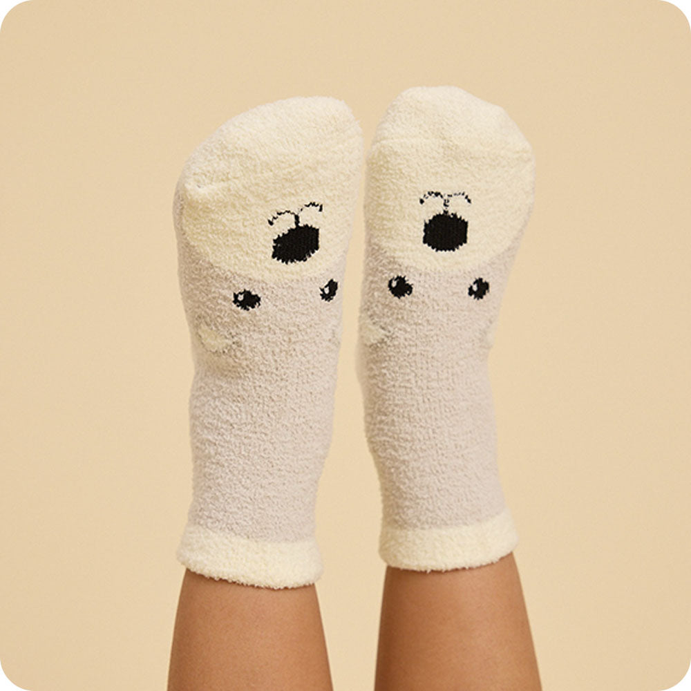 Image 108: bear socks on boys feet