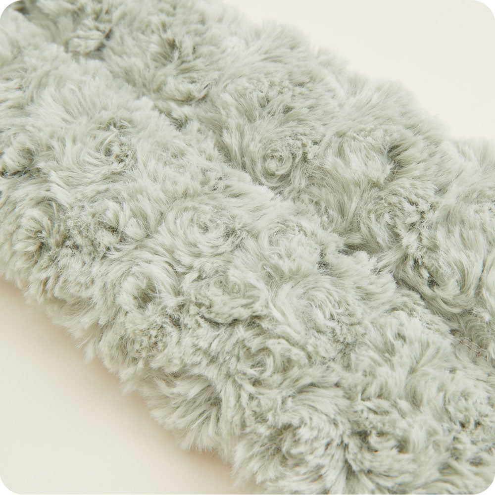 Image 89: Soft Curly Sage Green Neck Heating Pad - Warmies USA