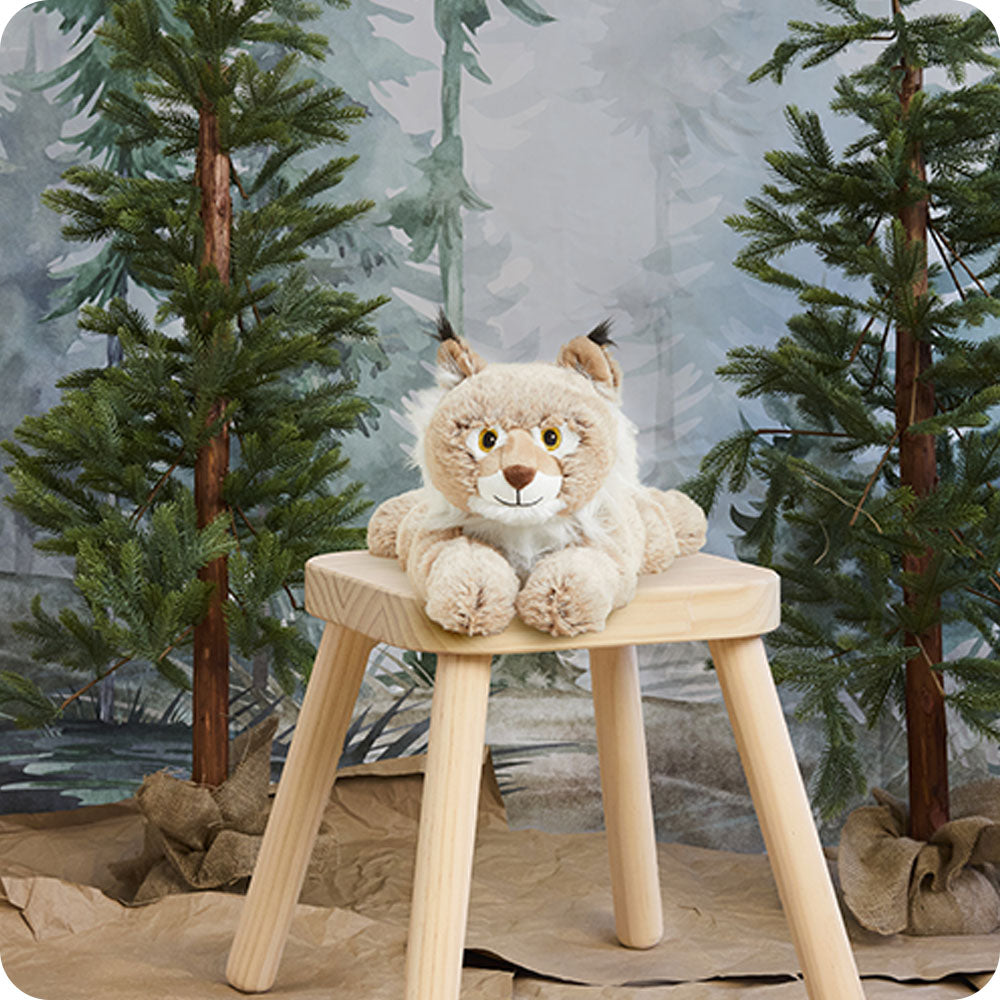 Image 101: bobcat warmies stuffed animal woodland lifestyle