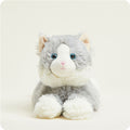 Image 95: Microwavable Laying Down Gray Cat Stuffed Animal Warmies