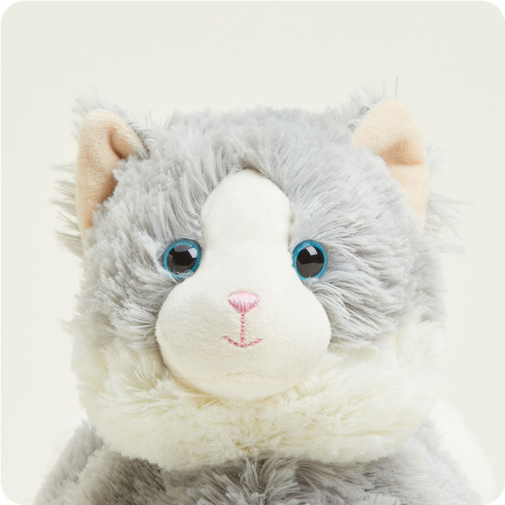 Image 96: Laying Down Gray Cat Stuffed Animal Warmies