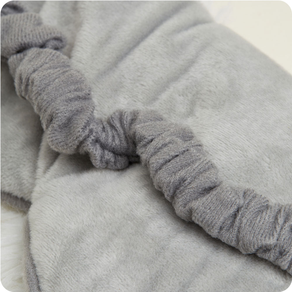 Image 95: Experience tranquility with Warmies USA's Microwavable Marshmallow Gray Eye Mask.