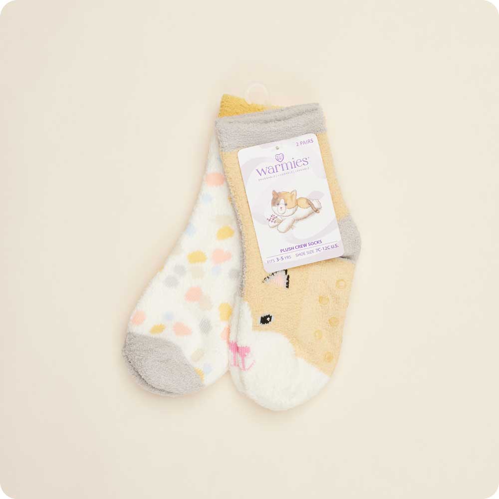 Image 124: Calico Cat Crew Socks - Warmies USA