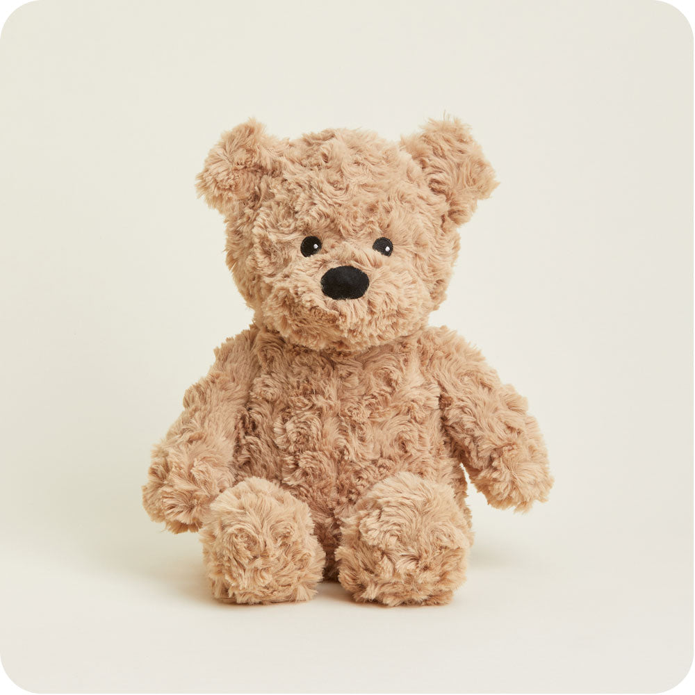 Image 102: Microwavable Brown Curly Bear Stuffed Animal Warmies