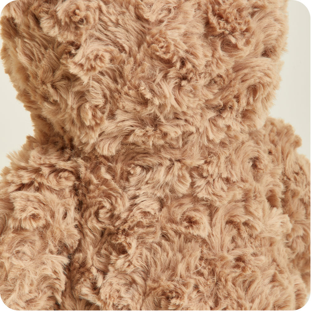 Image 110: Cute Weighted Lavender Scented Brown Curly Bear Stuffed Animal Heating Pad Warmies
