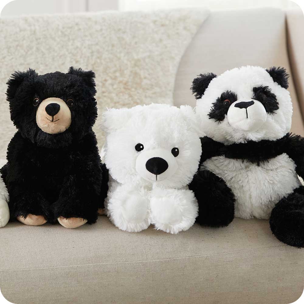 Image 102: Soft Warm Weighted White Bear Plush Warmies