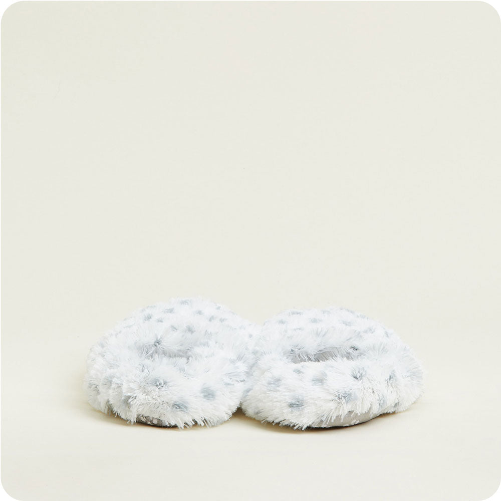 Image 100: Step into comfort with Microwavable Snowy Warmies Slippers.