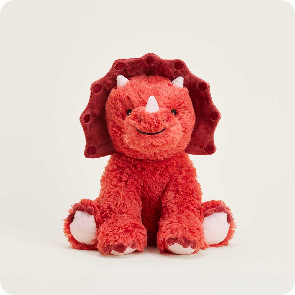 Image 101: Microwavable Red Triceratops Stuffed Animal Warmies