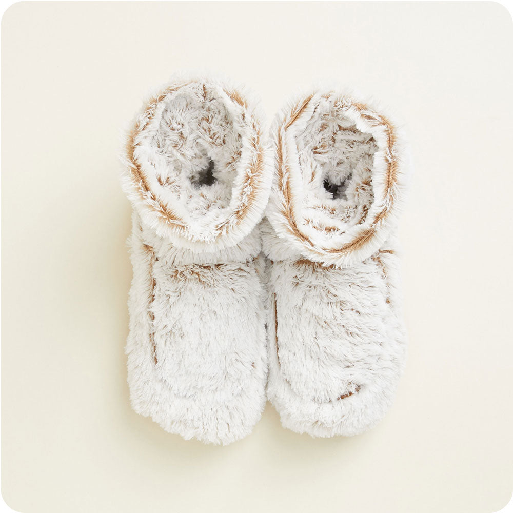 Image 93: Microwavable Marshmallow Brown Warmies Boots - Warmies USA